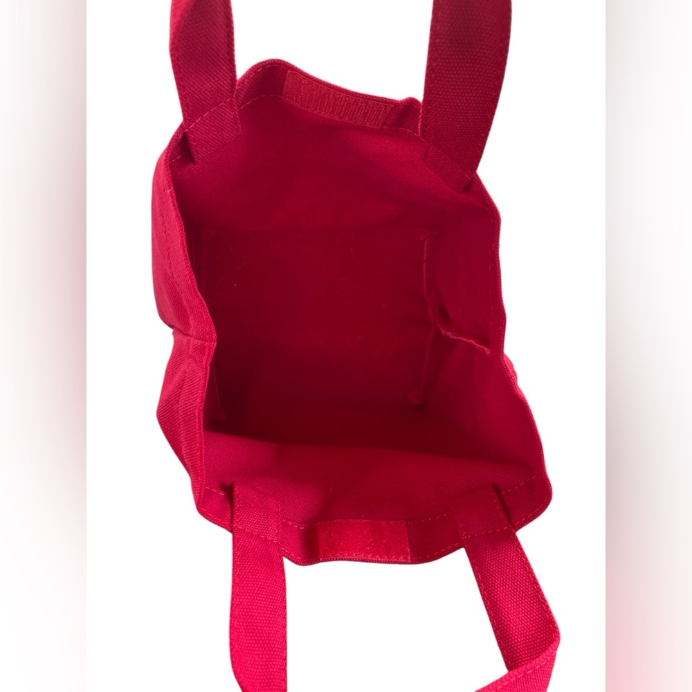 NEW in Bag Prada Red VIP Canvas Small Tote Bag 8” x 7” w/ 3” Shoulder Dr… - Picture 7 of 11